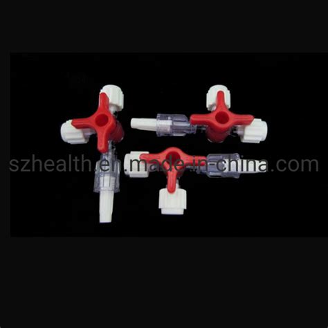 Disposable Sterile Medical Wth Male Luer Connector Injection Port 3 Three Way Pipe With