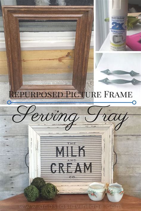 Repurposed Picture Frame Serving Tray Thrift Store Decor