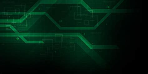 Abstract Green Digital Geometric Lines Background 680496