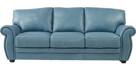 With a sofa and armchair, everyone in the family can get comfortable. $698.00 - Martello Blue Leather Sofa - Classic - Transitional,