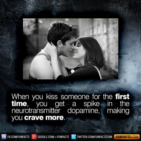 That deep stare before kissing someone for the first time. When you kiss someone for the first time, you get a spike ...