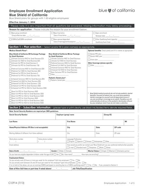 Employee Enrollment Application Fill Out And Sign Online Dochub