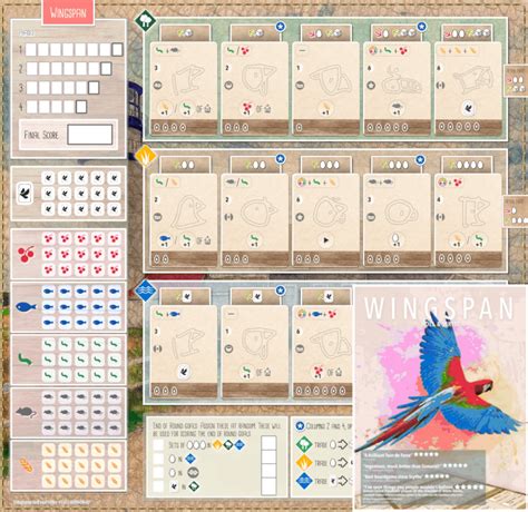 Print And Play Wingspan Roll And Write Juegos Roll And Write