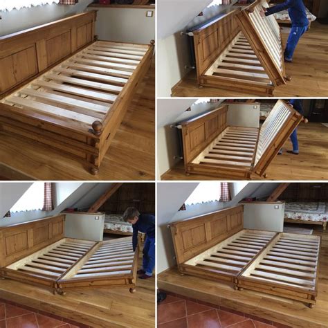 Both bunk beds have panelled head and. Folding double bed | Diy sofa bed, Diy sofa, Murphy bed diy