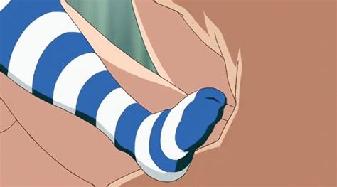 Koga Marie Haha Sange Striped Legwear Animated Animated  10s 1girl Feet No Shoes