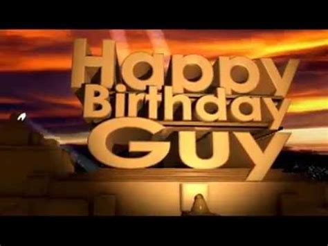 When it comes to signing birthday cards, there are people who have no problem picking up a pen and adding a warm, personal message.then there are those of us who sometimes have trouble getting beyond happy birthday. wherever you fall on that inspiration spectrum, we have ideas to help you write a more meaningful message in your card. Happy Birthday Guy - YouTube