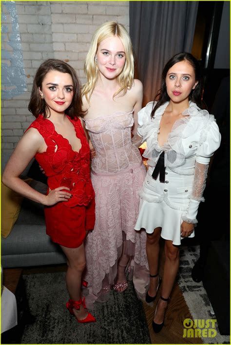 Elle Fanning Maisie Williams And Katherine Mcnamara Step Out At Tiffs