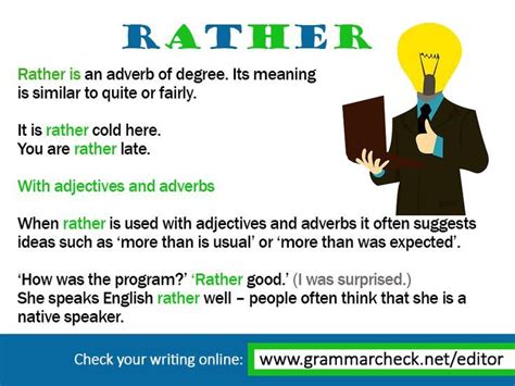How To Use Rather New Words In English Learn English English