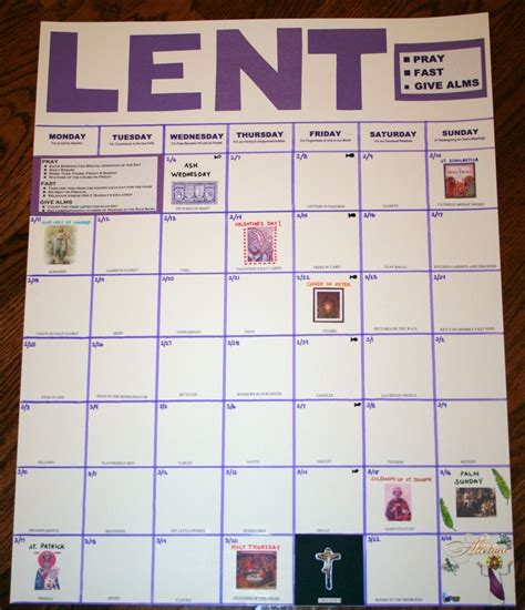 Printable Lent Calendar Printable Word Searches