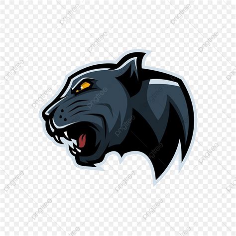 Wütend Pantherkopf Maskottchen Logo Vektor Illustration Design Tiere
