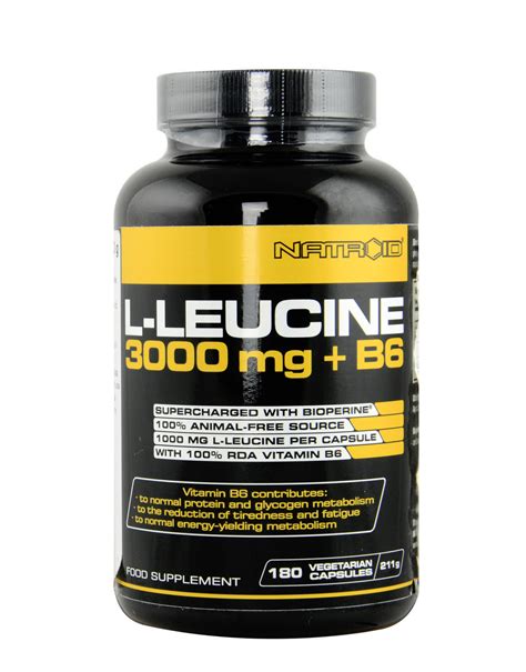 Check spelling or type a new query. L-Leucine 3000mg + B6 by NATROID (180 vegetarian capsules ...