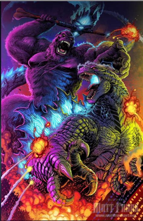 Matt Franks Godzilla Vs Kong Artwork 2 Godzilla