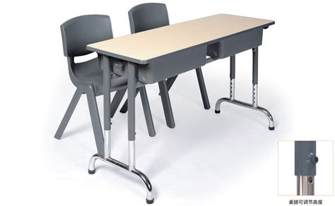 Adjustable Double School Desk 081