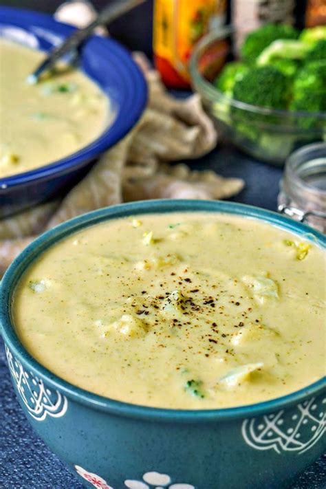 Low Carb Creamy Broccoli Cauliflower Soup In The Instant