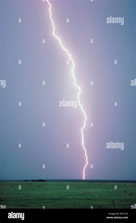 Lightning Strikes The Ground Stock Photo Alamy