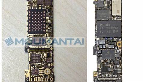 Photos of Bare iPhone 5S Logic Board Surface, Slightly Narrower Than