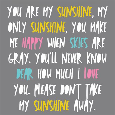 Maturi You Are My Sunshine Lyrics On Gray Wayfair Co Uk