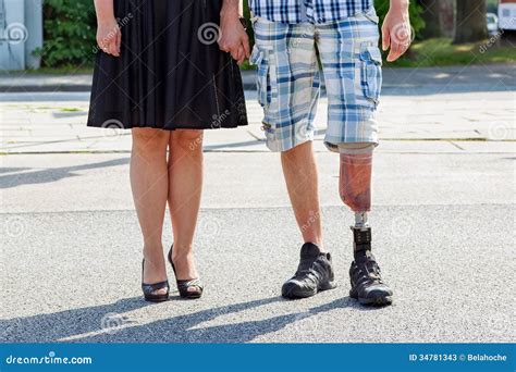 Male Amputee Wearing A Prosthetic Leg Royalty Free Stock Photo