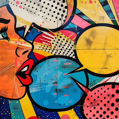 Pop Art Chat Bubble Art Print Free Stock Photo - Public Domain Pictures