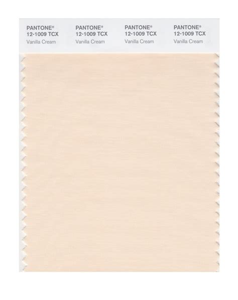 Pantone 12 1009 Tcx Swatch Card Vanilla Cream Design Info