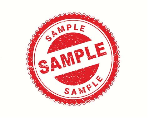 Sample Stamp In Rubber Style Red Round Grunge Sample Sign Rubber Stamp On White Vector