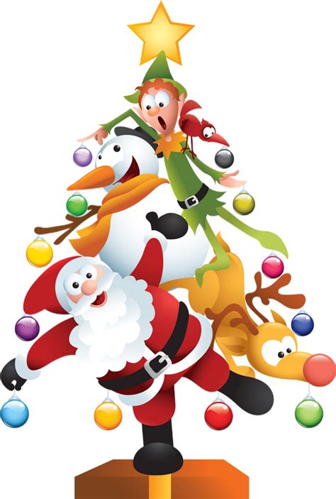 Père Noël, bonhomme de neige, renne, lutin : dessin png
