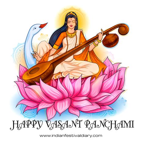 Saraswati Puja Vasant Panchami Greetings 2024 Indian Festival Diary