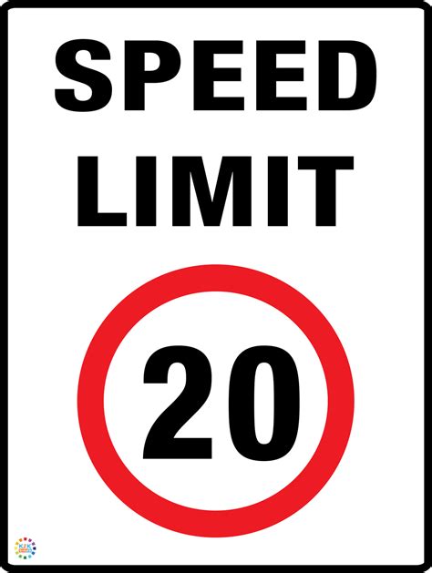 Speed Limit 20 Kph K2k Signs