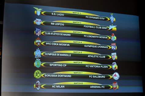 The draw will take place at midday on friday, february 26 in nyon at 12pm uk time. Arsenal face AC Milan in Europa League last 16 | New ...