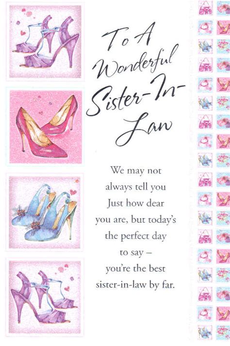 Birthday gift for sister in law online. wholesale birthday sister in law greeting card 16971