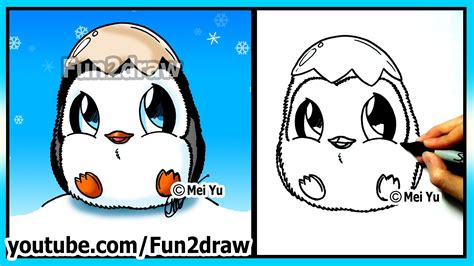 That's it for the initial sketch! How to Draw for Kids - Super CUTE Baby Penguin - Fun2draw