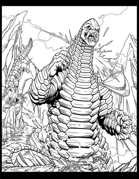 Godzilla, kaiju, monsters for preschool, kindergarten and elementary school children to print and color. 59 best LineArt: Godzilla images on Pinterest | Monsters ...