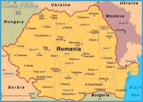 Romania Map Main Cities Travelsfinderscom