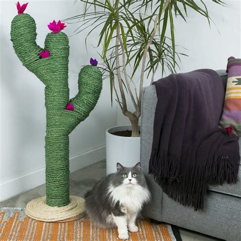 This Cactus Post Gives Your Cat A Stylish Place To Scratch Chat Diy