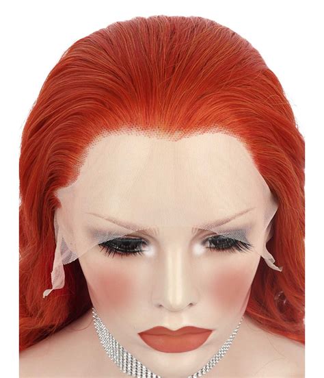 Orange Red Lace Front Wig Lace Front Wigs Uk Star Style Wigs