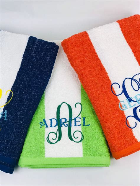 Personalized Beach Towel Monogrammed Swim Towel For Adults Etsy