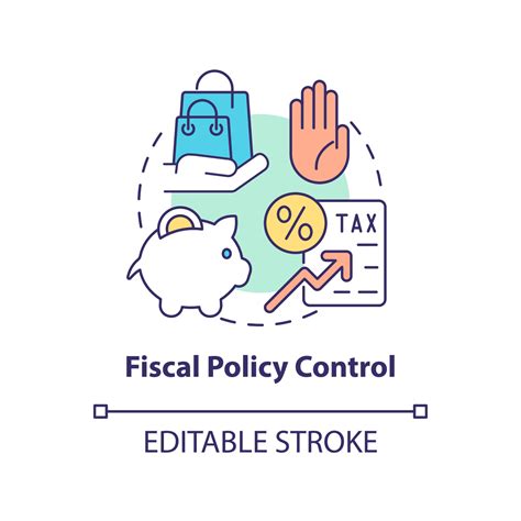 Fiscal Policy Control Concept Icon Higher Tax Rate Controlling