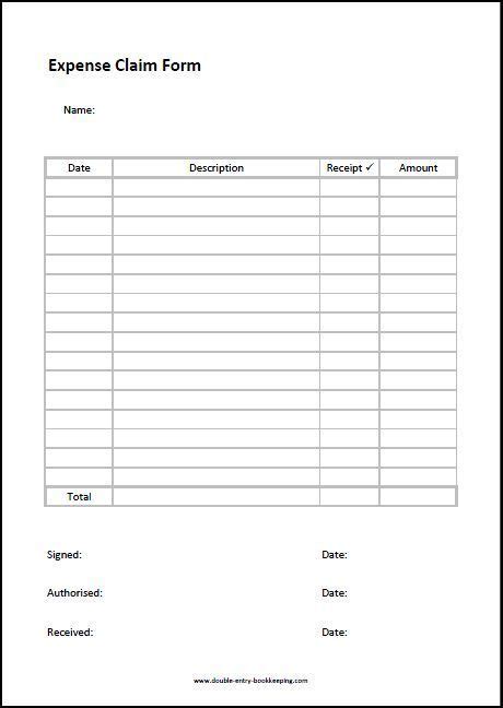 expense claim form templates excel xlts