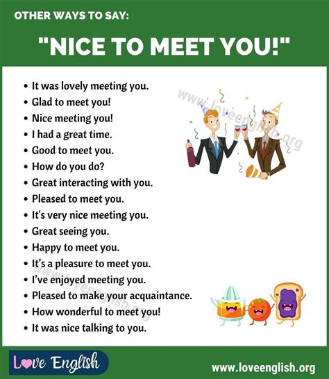 Nice To Meet You 16 Different Ways To Say Nice To Meet You Love English