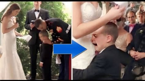 Year Old Babe Cries As Stepmom Reads Wedding Vows She Wrote For Him YouTube