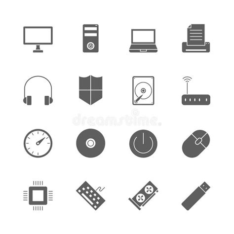 Computer Icons Set Stock Vector Illustration Of Data 59373669