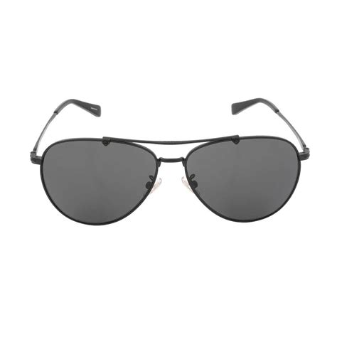 Coach Dark Grey Pilot Sunglasses In Black For Men Lyst
