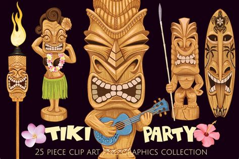 Tiki Party Illustrations Collection