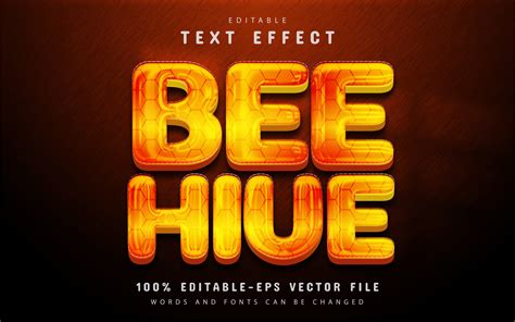 Bee Hive Text Effect Graphic By Aglonemadesign · Creative Fabrica