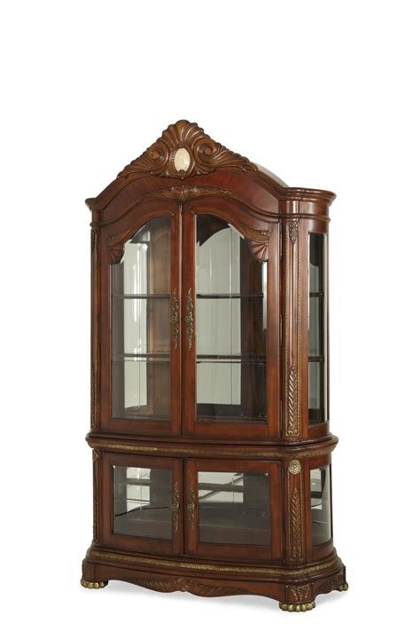 Amish heritage furniture walnut curio cabinet. Michael Amini Cortina Traditional Honey Walnut Curio ...