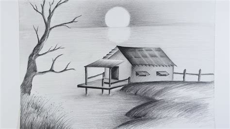 Easy Pencil Sketches Of Scenery