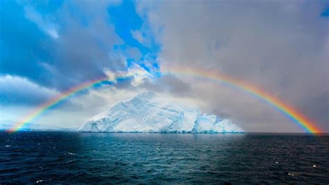 Ocean Phenomenon Sunlight South Pole Ice Sky Daytime Rainbow