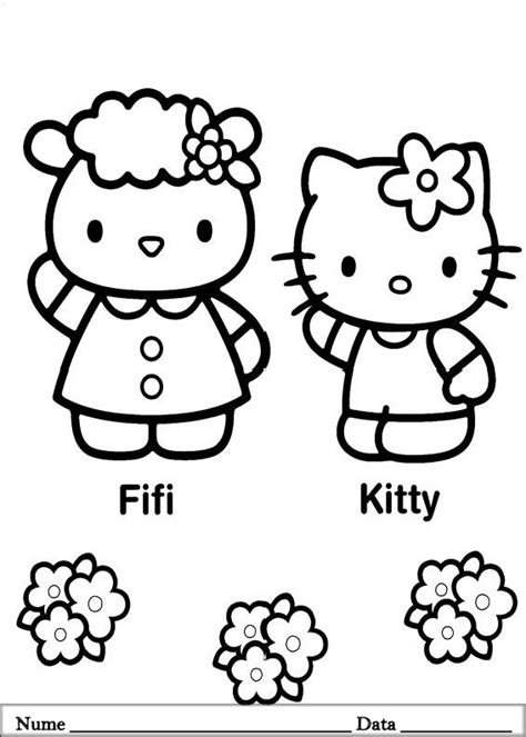 Hello Kitty Planse De Colorat Si Educative