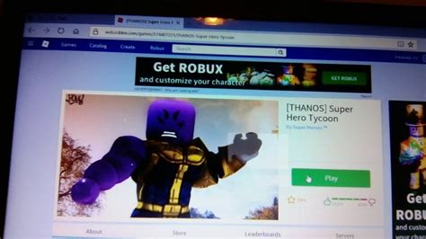 Roblox Thanos Superhero Tycoon Youtube