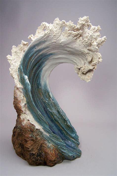 Ocean Inspired Ceramic Sculptures Resemble Cresting Waves